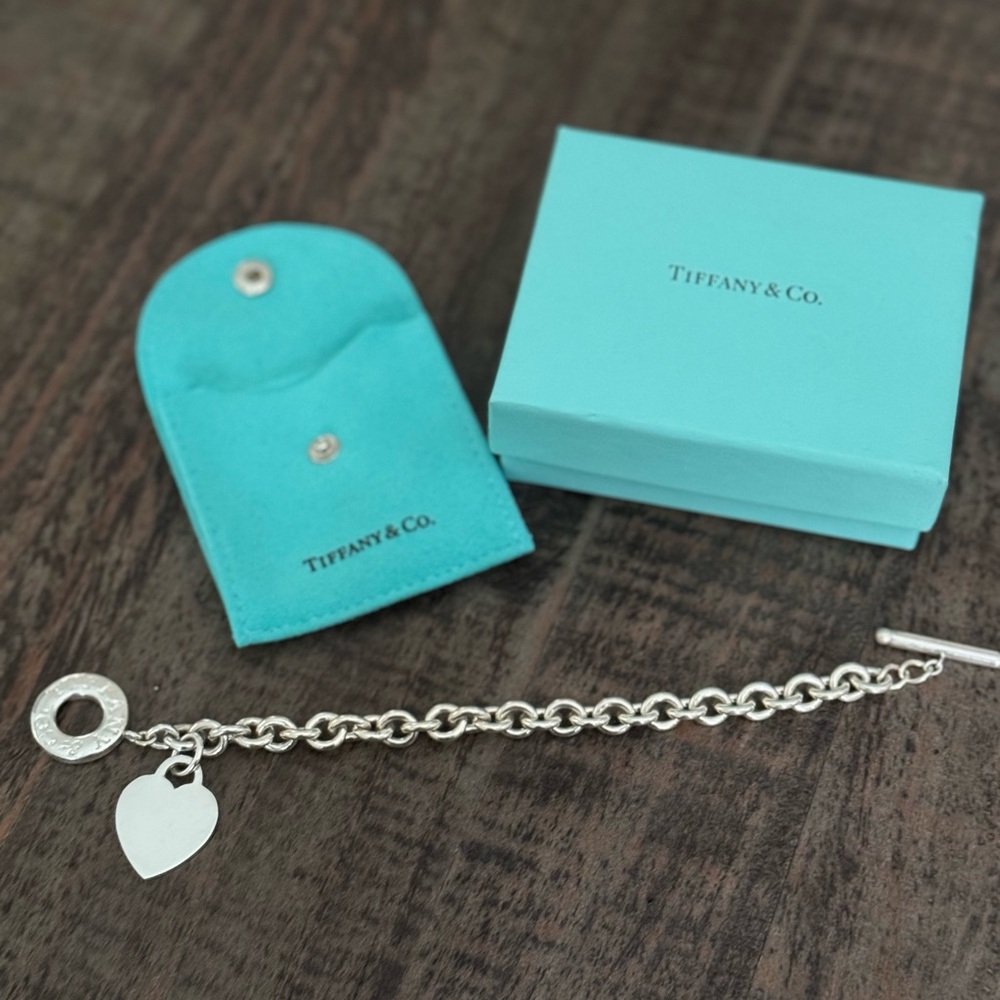 Tiffany & Co. Sterling Silver Heart Toggle Bracelet